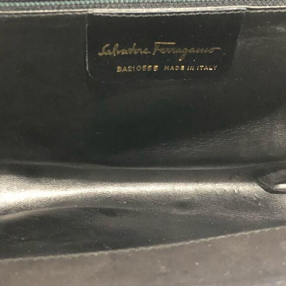 Salvatore Ferragamo Vara Soft Jeweled Studs Quilted Suede Medium Shoulder Bag - Picture 12 of 16